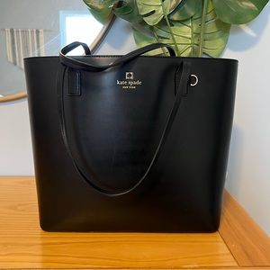 Kate Spade Black Leather Tote Bag